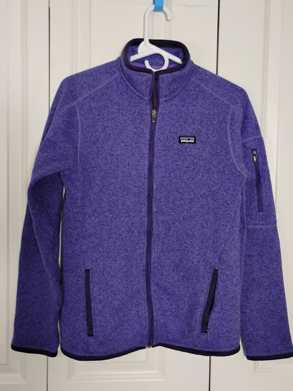 Patagonia Women's Purple Heather Long Sleeve Full-Zip Better Sweater Jacket Sz M
